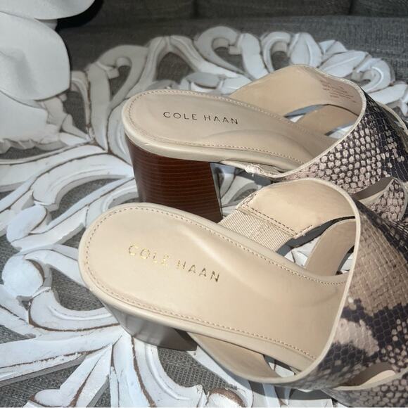 Cole Haan Snake Skin Look Leather Heels Shoes Women’s 7 - Picture 8 of 8